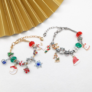 Noël <span class=keywords><strong>calendrier</strong></span> de l'<span class=keywords><strong>avent</strong></span> Bracelets 24 jours compte à rebours de Noël perles bracelets à breloques bricolage artisanat cadeaux bijoux Bracelet Kit de fabrication - Product Image 2