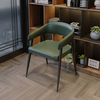 Ensemble de table et chaises de restaurant en cuir vert de luxe moderne, canapé long pour café, bar, club, mobilier de salon