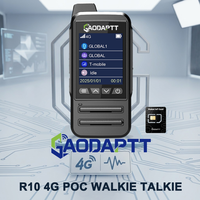 Radio portable PoC 4G GaodaPTT avec grand écran, étanche IP67, système Linux Cat1, interphone mobile avec carte SIM