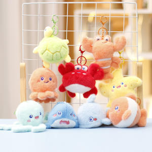 Cartone animato a buon mercato <span class=keywords><strong>prezzo</strong></span> di fabbrica personalizzato peluche portachiavi di peluche animali di mare imbottiti polpo portachiavi giocattolo per la decorazione - Product Image 6