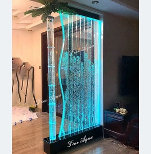 Parete a Bolle d'Acqua in Acrilico a Forma di S con Luci LED a Colori Cangianti, Divisorio per Ambienti - Product Image 2