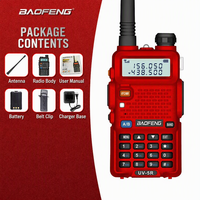 Talkie-walkie Baofeng, portée 5 km, batterie 1500 mAh, double bande, radio bidirectionnelle portable, interphone pour le camping et les chantiers de construction