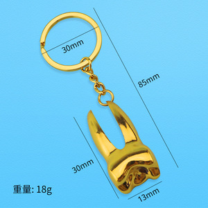 Nha sĩ Keychain Nha khoa Răng Hàm vòng chìa khóa mô phỏng <span class=keywords><strong>3D</strong></span> kim loại dụng cụ nha khoa-Kẹp nha khoa nha khoa Quà Tặng móc chìa khóa - Product Image 3