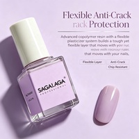 SAGALAGA Protecteur d'ongles, traitement des ongles, protecteur d'ongles rose transparent, éclaircit les ongles ternes et irréguliers