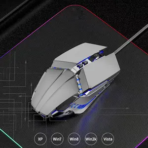 Wholesale Metal Wind 7 Buttons 4 Colors Breathing Light Switchable DPI Mouse For Gamers