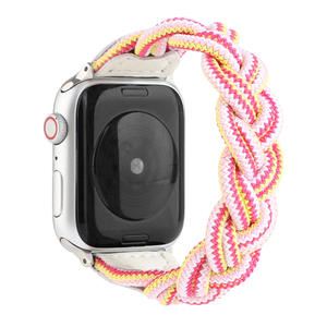 Pour <span class=keywords><strong>Apple</strong></span> <span class=keywords><strong>Watch7</strong></span>-1se Bracelet de montre élastique tressé pour Iwatch7 Fried Dough Twists Bracelet de montre tressé pour Iwatch7-1se Bracelet de montre en nylon - Product Image 3