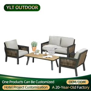 Cómodo conjunto combinado <span class=keywords><strong>de</strong></span> <span class=keywords><strong>muebles</strong></span> <span class=keywords><strong>de</strong></span> exterior, sofá Seccional <span class=keywords><strong>de</strong></span> jardín <span class=keywords><strong>de</strong></span> aluminio <span class=keywords><strong>de</strong></span> ratán, juego <span class=keywords><strong>de</strong></span> Patio, <span class=keywords><strong>muebles</strong></span> <span class=keywords><strong>de</strong></span> jardín - Product Image 1