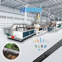 Chaîne de production de ruban d'irrigation goutte à goutte entièrement automatique HWYAA 16 mm, machine de fabrication de tuyaux PE agricoles avec extrudeuse de haute précision
