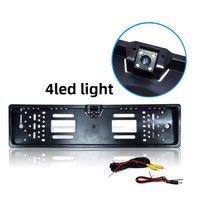 Caméra de recul étanche IP68 pour cadre de plaque d'immatriculation européenne 1080P avec vision arrière pour voiture
