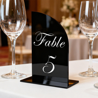 Numéros de table en acrylique miroir personnalisés en or, argent, noir, rose, blanc, formes personnalisées, 1 à 50, écologiques, logo personnalisé pour mariage et fête