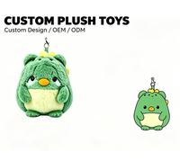 Boneka Dinosaurus Kartun Lembut Custom untuk Hadiah Anak-Anak, Acara Promosi, Boneka Plush Custom
