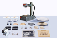 Machine de marquage et de gravure laser à fibre à mise au point automatique JUNFEI pour métal 3D 20W 30W 50W, graveur rotatif pour verre