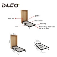 Meuble Convertible en métal pour petits espaces, mécanisme de lit, bureau, accessoire de lit