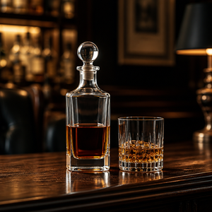<span class=keywords><strong>Decanter</strong></span> per Whisky in Vetro Trasparente con Tappo in Vetro, Adatto per Regali Aziendali e Stampa Logo Personalizzata - Product Image 2