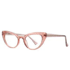 2021 Klassieke Cateye Mannen Vrouwen Computer Bril Anti Blauw Licht Blokkeren Brillen Optische Glazen Frame Fashion Custom Logo