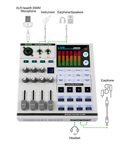 Mélangeur de diffusion de <span class=keywords><strong>studio</strong></span> professionnel et ensemble complet de microphone à condensateur filaire pour YouTube TikTok <span class=keywords><strong>Facebook</strong></span> - Product Image 3