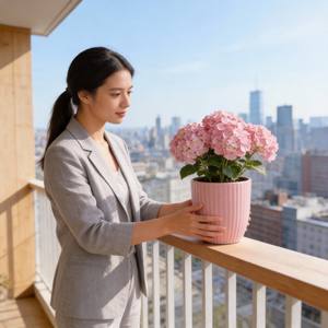 กระถางดอกไม้เซรามิกเคลือบเงาสำหรับตกแต่ง - Product Image 5