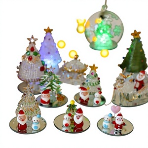Ornements en verre de Noël du Père Noël et du bonhomme de neige, fabrication artisanale par soufflage de verre, marque LONGXIN, pour la décoration de <span class=keywords><strong>voiture</strong></span>, fabriqués en Chine. - Product Image 3