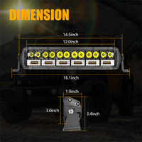 Nouvelle barre lumineuse LED bicolore 40 pouces tout-terrain, faisceau combiné ambre/blanc, faisceau de câblage complet, étanche IP67, ajustement universel