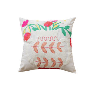 Toalla bordado tulipán flor rústica funda de almohada sala de estar sofá almohada - Product Image 6