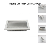 Grille de ventilation moderne en aluminium à double déflection pour climatisation avec OBD et lames réglables