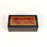 Boîte à stylos en bois de palissandre avec finition laquée brillante, doublure en velours crème, logo personnalisé, boîte de rangement de luxe pour stylos, cadeau d'entreprise