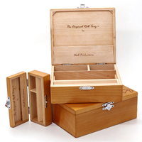 Coffret Cadeau de Luxe en Bois Personnalisé avec Logo, Boîte de Rangement en Bois Naturel avec Charnière et Fermoir Métallique pour Bijoux et Montres