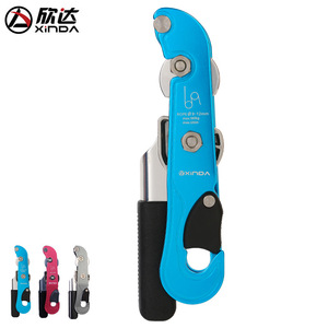 Xinda Outdoor Licensed Private Label Aluminum Alloy Automatic <b>Locking</b> Descender for Mountaineering Climbing Equipment - Product Image 4