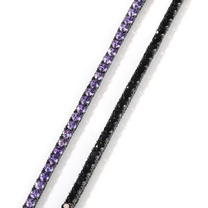 UWIN Collana Tennis con Catena CZ <span class=keywords><strong>Nera</strong></span> 5A da 3mm 4mm, 18 pollici 20 pollici, con Chiusura a Molla, per <span class=keywords><strong>Uomo</strong></span> - Product Image 5