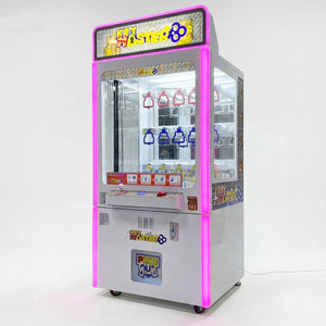 Machine à grue à prix gagnants en acrylique, acier et verre, avec accepteur <span class=keywords><strong>de</strong></span> pièces/billets, pour jouets à échanger (<span class=keywords><strong>GIF</strong></span>) - Product Image 1