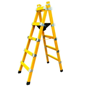Dày FRP Gấp Thang Cho Chế Biến Gỗ Và Kỹ Thuật Điện Hộ Gia Đình Sợi Thủy Tinh Cách Điện Đi Bộ Thang - Product Image 1