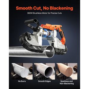 DB 20V portátil inalámbrico 5 pulgadas sierra de cinta corte profundo velocidad variable (herramienta desnuda) - Product Image 3