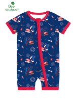 Miozing 	 Pyjamas bébé personnalisés 4 juillet, vêtements pour bébés garçons de 3 à 5 mois, pyjamas bébé une pièce en bambou pour l'eczéma, ODM