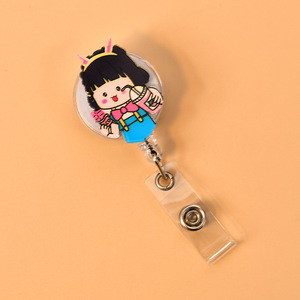 Versatile Plastic Crafts High-quality Eco-friendly Most Creative Anime Retractable Acrylic Badge Reels Badge Holders Customized