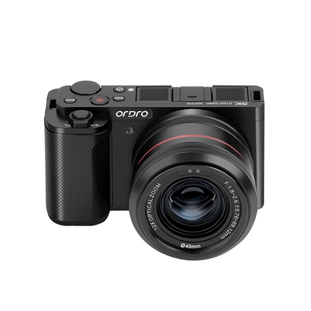 New Mini 5K SLR Camera 12X Optical Zoom Ordro G730 Face Focus 15 Filter Effects UHD Vlog Camcorder Convenient for Travel