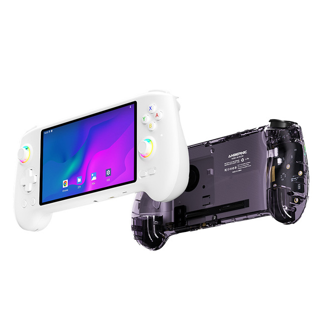 ANBERNIC RG557 Built-in 12+256GB Android 14 Dimensity 8300 Processor 5.48'' AMOLED Screen Handheld Game Console for PS2 WIIU