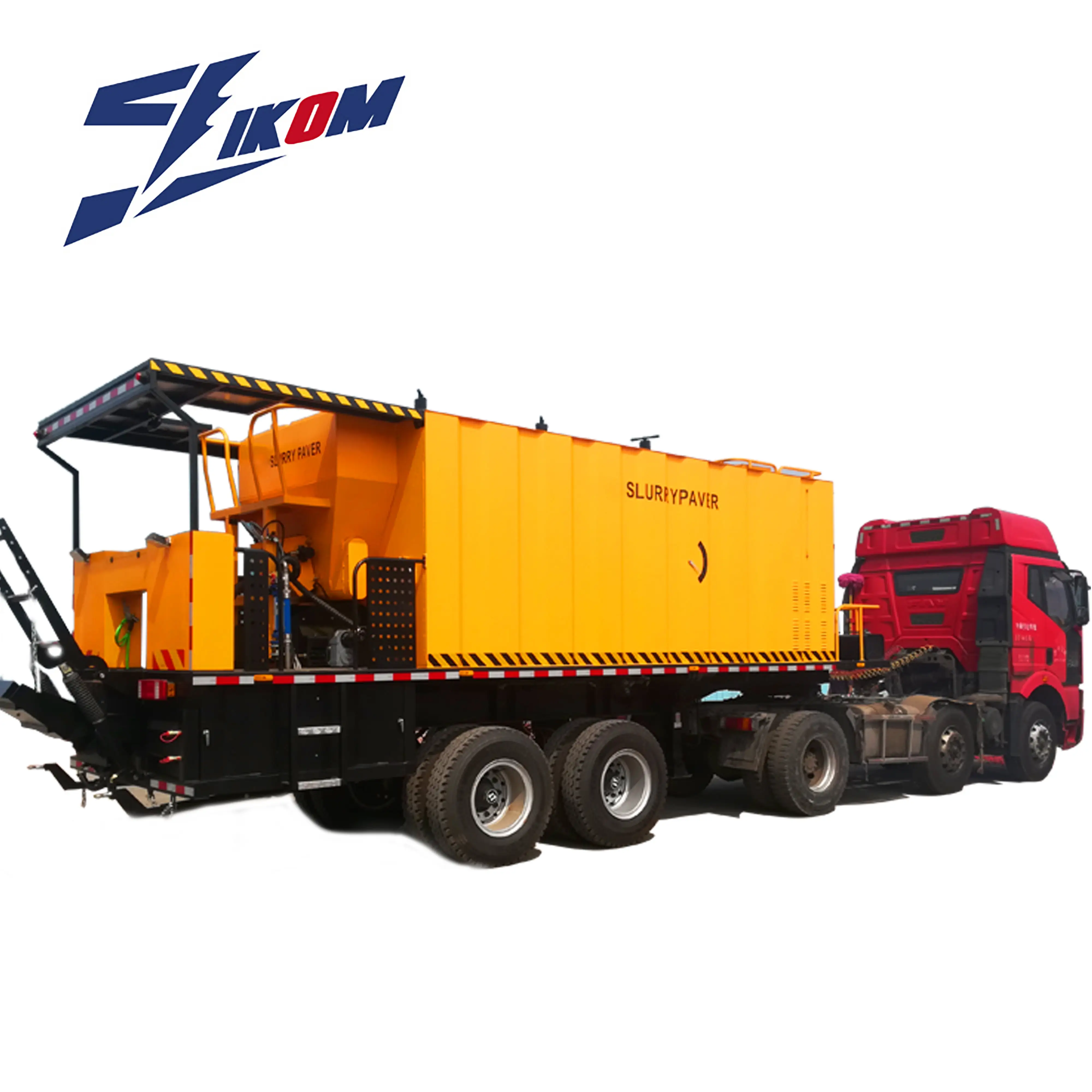 IKOM חצי קרוואן סוג מיקרו slurry חותם חיפוי אספלט רצף מדרכה מכונה