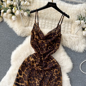 T26182 Abiti Estivi Senza Maniche con Stampa Leopardata, Vestiti Sexy da <span class=keywords><strong>Donna</strong></span>, Abbigliamento Femminile all'Ingrosso - Product Image 3