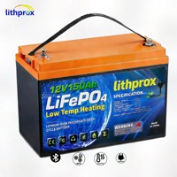 Batería LiFePO4 de 12V 150AH con Calefacción para Bajas Temperaturas, Bluetooth, Conector Anderson, para Carrito de Golf, Mini, Gran Capacidad, Región Fría, Salida Estable