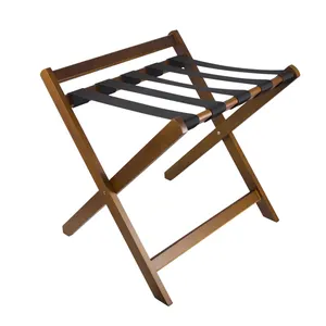 Patented Design Foshan Blossom Hotel Supplies For Hotel Room Luxury Wooden Luggage Rack