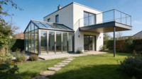 Moderna Invernadero de Jardín de Aluminio 6063-T6 con Doble Vidrio Templado de Baja Emisividad, Ecológico y con Reducción de Ruido