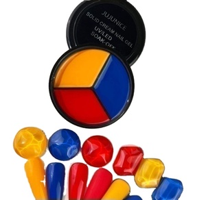 Esmalte de Uñas en Gel Sólido de 3 Colores, Triple Crema, Efecto Pudín, Aplicación DIY, 15ml, No Tóxico - Product Image 1
