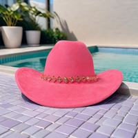 Chapeau de cowboy bohème blanc en gros avec perles et strass, franges, pour enterrement de vie de jeune fille, mariage, chapeaux de fête personnalisés pour femmes
