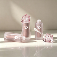 Tube de brillant à lèvres unique rose/noir de 3 ml, tube de gloss à lèvres, contenant de rouge à lèvres mignon, tube vide pour huile à lèvres, emballage de maquillage