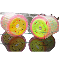 Grande boule d'eau gonflable à roulettes pour la marche - Matériel PVC - Jouet sportif unisexe