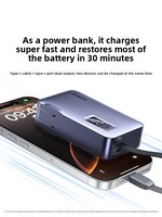UGREEN Chargeur Portable Certifié 3C, Alimentation Mobile 3-en-1, Charge Rapide 20W USB-A/Type-C pour Appareils Officiels