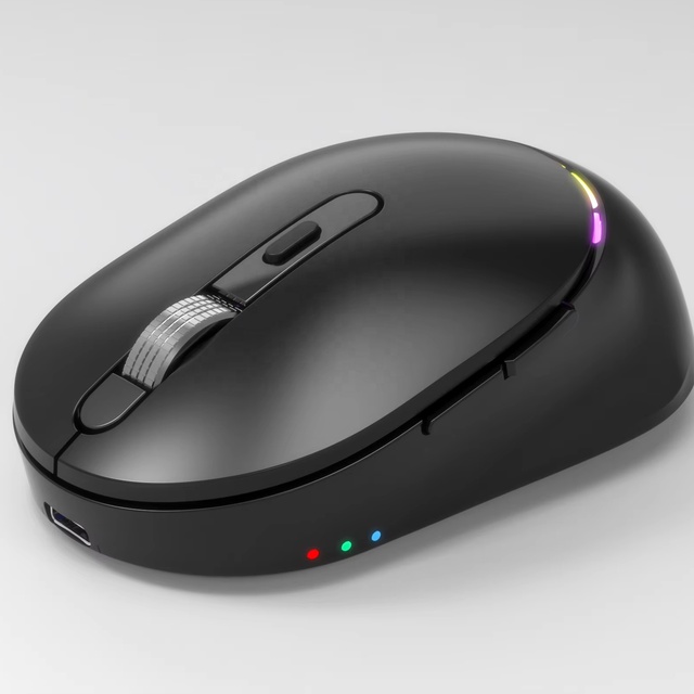 Wholesale OEM ODM Wireless Ergonomic Office Mouse LED Silent Click Rechargeable Battery BT 2.4g Mini for Right-handed Users