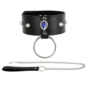 Toptan siyah deri erkek esaret dişli kilitleme duruş yaka yetişkin BDSM seks oyuncakları toplu - Product Image 2