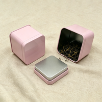 Petites boîtes à menthe, boîte d'emballage pour biscuits, boîte de rangement pour thé, boîte en métal, étui à savon rose, boîte en métal hermétique, boîte à préservatifs