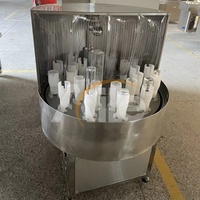 半自动旋转式超声波电动新型220V不锈钢2000bph玻璃瓶清洗机，1年保修